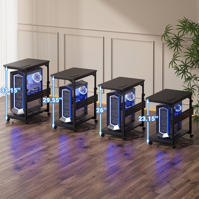 Besiost Computer Tower Stand with Power Strips, 4 Levels Manual