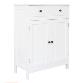 BRLUCKY Furniture Home Furnishing Plaza FCH Carved Double Door Cabinet Floor Cabinet Multifunctional Bathroom Storage Organizer Rack Stand (Color : White Double Door)