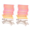 WOONEKY 24pcs Plastic Hair Curlers Rollers for Women Durable Flexible