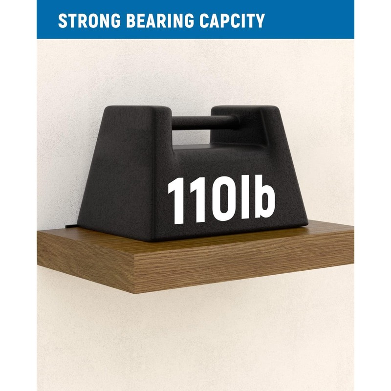 LEOPO 8-Pack 10 inch Floating Shelf Brackets, Hidden Shelf Bracket