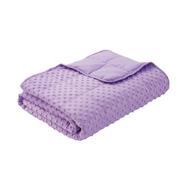 Weighted Blanket for Adults, Comfortable and Soft Throw Weighted Blanket with Premium Glass Beads for All Season 15 lbs 60"x80", Purple