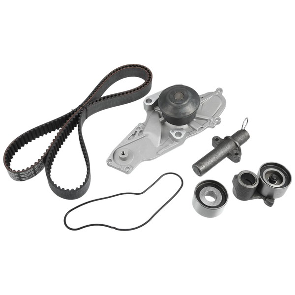 INFINAUTO Water Pump, Front 26.7x8.6cm Engine Water Pump with Tensioner
