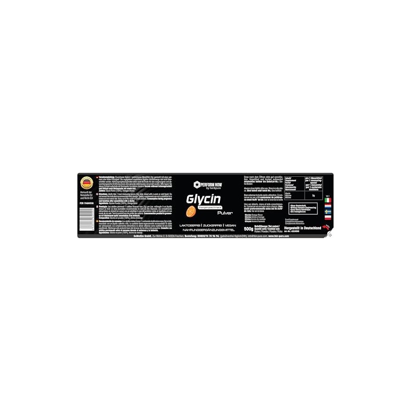 Glycin Pulver - 500g - mit Orangengeschmack - Aminosäure -