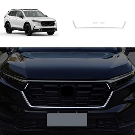 TERDARAY Front Grill Trim Compatible With Honda New CRV CR-V 2023 2024 2025 Front Bumper Grille Mesh Cover Trim Exterior Car Accessories Stainless Steel 3PCS(Silver)