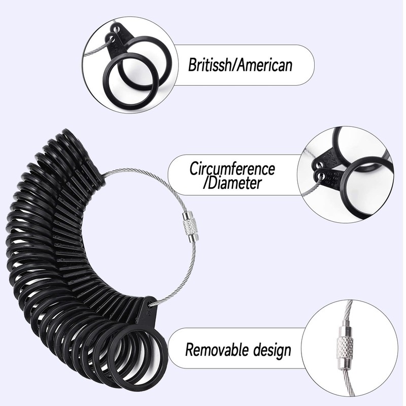 Ring Sizer UK Ring Measurement Tool, Ring Sizer Mandrel Finger