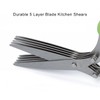 Herb Scissors, Kitchen Shears with 5 Blades and Cover, Multipurpose
