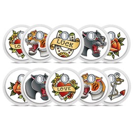 FreeStyle Libre 3 Sensor Stickers, Set of 10 Tattoos, Stickers for Sensors Diasticker®