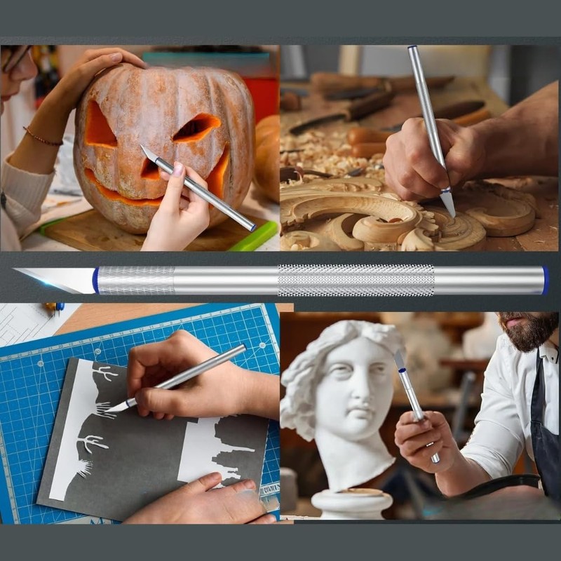 Precision Cutter Set with 10 Interchangeable Blades and Storage Box