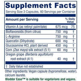 Vitanica, Bladder Ease, Bladder Support, Vegan, 180 Capsules