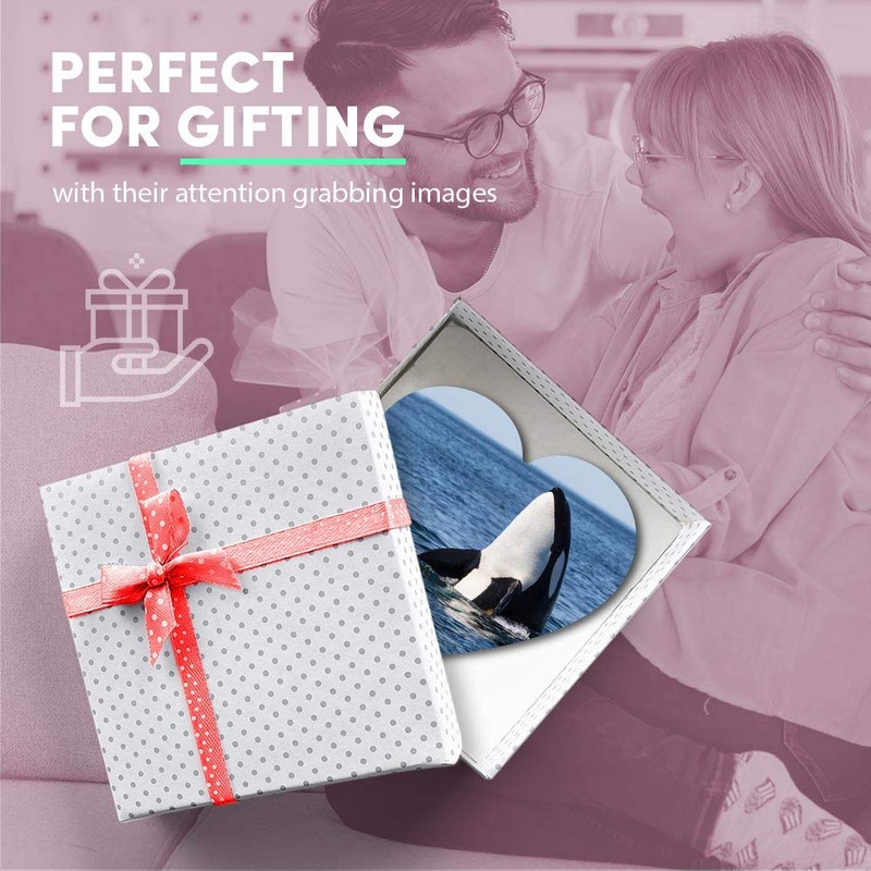 1 x Heart MDF Magnets - Ocean Killer Whale Orca