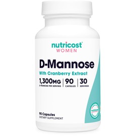 Nutricost Nutricost D-Mannose with Cranberry Extract for Women 1300mg 90 Capsules