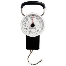 Sonicefit Analog Luggage Scale Up to 35KG/80LB, Portable Mechanical Luggage Weight Scale with Hook and 1M Measuring Tape, Manual Travel Scale Fishing Scale Bag Baggage Suitcase Weighing Tool