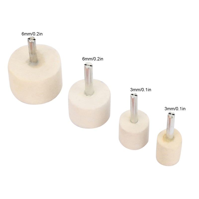 5 Set of Cerium Oxide Powder 4Pcs Wool Felt Polishing