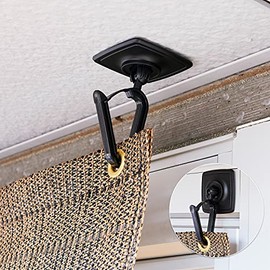 Yamazen NYZF-RT Shade Hooks, Set of 2, Super Strong Double Sided Tape, No Tools Required, Energy Saving, Veranda, UV Protection, Waterproof, Cool Breeze