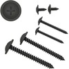 Phillips Flat Head Self-Tapping Screws with Disc, Black, Galvanised