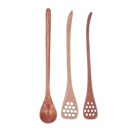 3Pcs Wooden Honey Spoon,Honey Stick,Easy and Safe Cleaning for Coffee Shop,Tea,Coffee Office