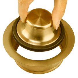 Artiwell Sink Garbage Disposal Flange and Stopper, Universal Fit for 3-1/2 Inch Standard Drain Hole, Kitchen Replacement Accessories, Garbage Disposer Kit (Brushed Gold)