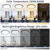 19 Inch Flush Mount Ceiling Light with Night Light, 45W