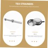 Ciieeo 2pcs Retractable Stainless Steel Tea Strainers Tea Infusers for