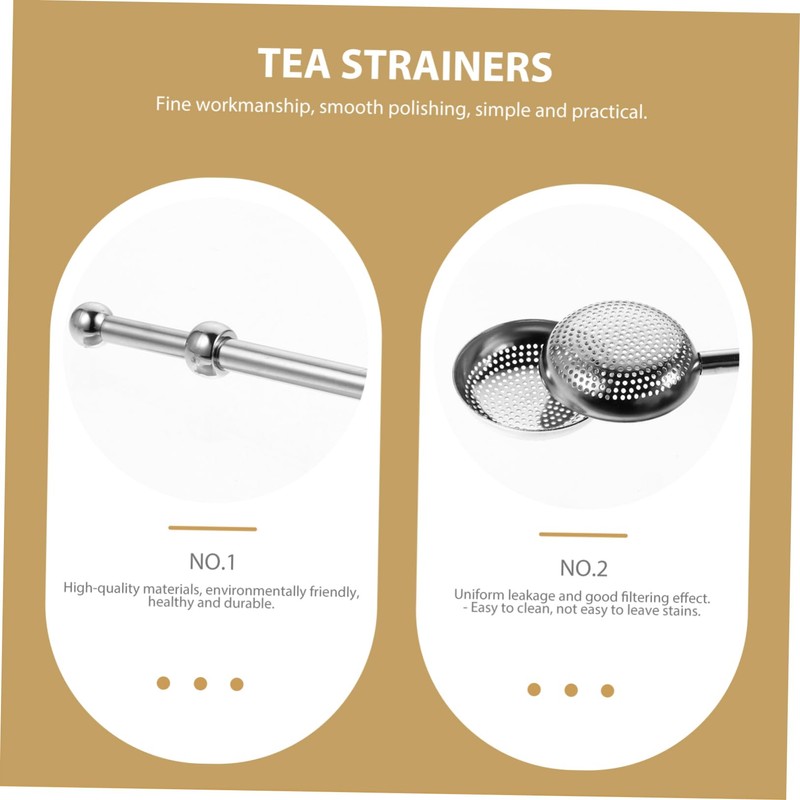 Ciieeo 2pcs Retractable Stainless Steel Tea Strainers Tea Infusers for
