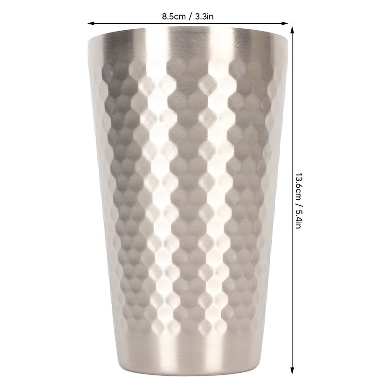 2pcs Stainless Steel Beer Cup 450ML Double Wall Air Insulation