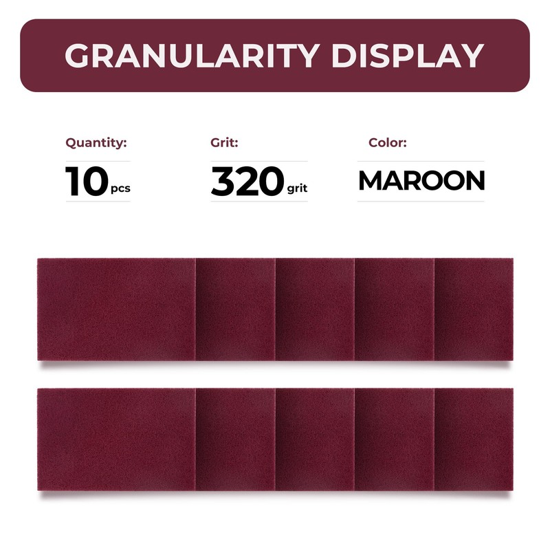 Shawya Maroon Scuff Pad 10 PCS 6" X 9" 320