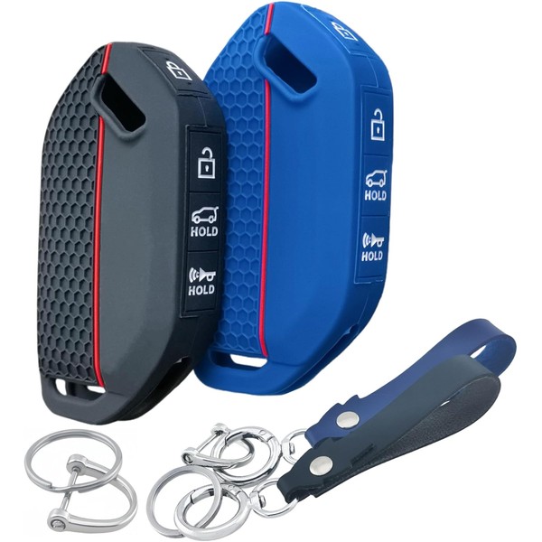 RUNZUIE 2Pcs Silicone Smart Key Fob for 2023 2024 2025