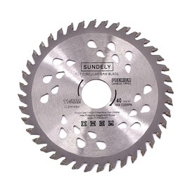 SUNDELY® Carbide Tipped TCT Circular Saw Blade Angle Grinder Disc 115 mm X 22.2 mm X 24T or 40T (4.5" X 0.87") for Wood Laminate Plywood Tree PVC Plastic Trimmer Cutter (1 Piece, 40T)