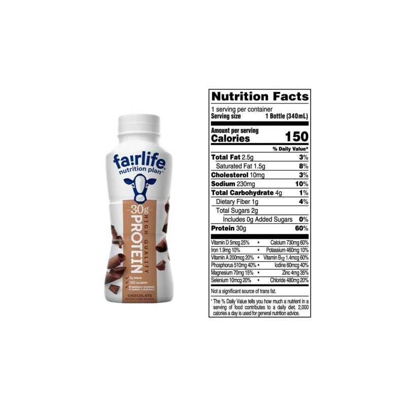 Nutrition High Protein Shake - Chocolate & Vanilla Variety -