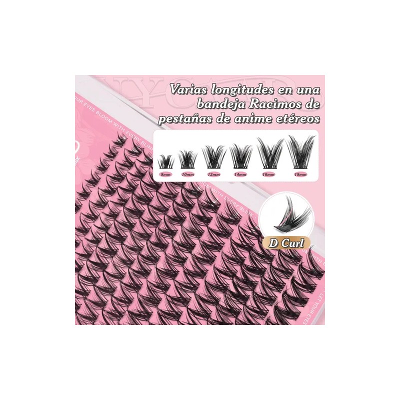 Kit Pestañas Naturales Wispy Nycaar Con Pegamento Diy