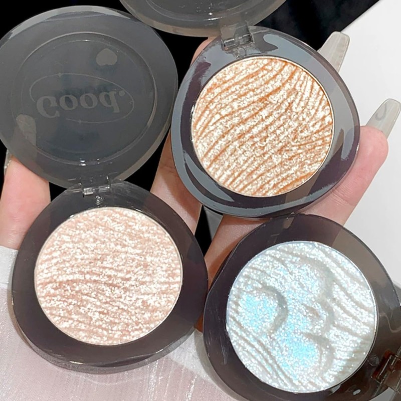 KARLOR Makeup Highlighter Palette, Glitter Eyes Face Highlighter Powder Eyeshadow