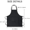 Switchon Waterproof Black Polyester Kitchen Apron Free Size with Front
