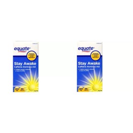 Equate Stay Awake Caffeine 200 mg Alertness Aid Energy Lot - 160 Tablets - 2PK
