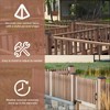 6 Pcs 4x4 Wood Fence Post Caps (3.5inx3.5in), PNXKTXO Black