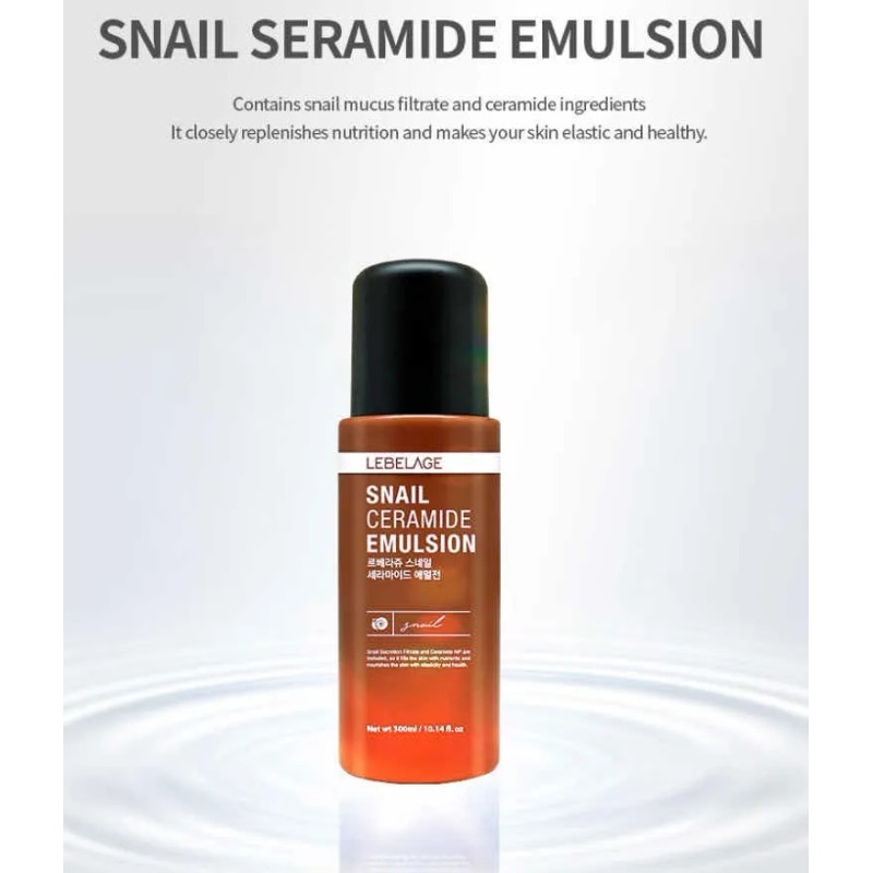 Emulsión Premium Coreana / Ceramida & Baba De Caracol (1pz)