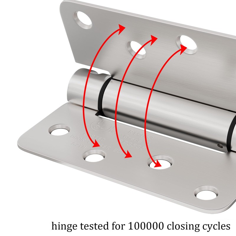 Haidms 2 Pack Self Closing Door Hinges 4" Brushed Nickel