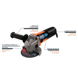 Angle grinder 4-1/2 ', professional, 800 W