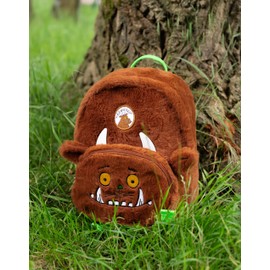 The Gruffalo Kids Mini Furry Backpack | Girls & Boys Brown Fluffy Rucksack with Adjustable Straps | Children’s Novelty Face Bag with 3D Ears and Horns | Story Book Series Merchandise Gift