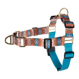 Hooey Nomad Walking Dog Harness, No-Pull Adjustable Harness for Dogs, Aztec Dirty Turq, Large