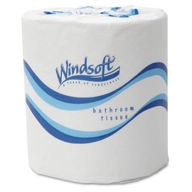 Windsoft 2240 Single Roll Two Ply Premium Bath Tissue, 500 Sheets/Roll, 96 Rolls/Carton
