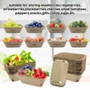 50 Pcs Natural Pulp Fiber Berry Basket, Molded Berry Basket