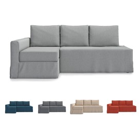 TLYESD Easy Fit Friheten Couch Cover Replacement for IKEA Friheten Cover, Friheten Sofa Cover, Friheten Sleeper Sofa Cover(Left Chaise, Light Grey)