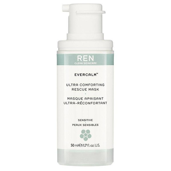 REN CLEAN SKINCARE EVERCALM COMFORTING RESCUE MASK. INSTANTLY CALMING, HYDRATING