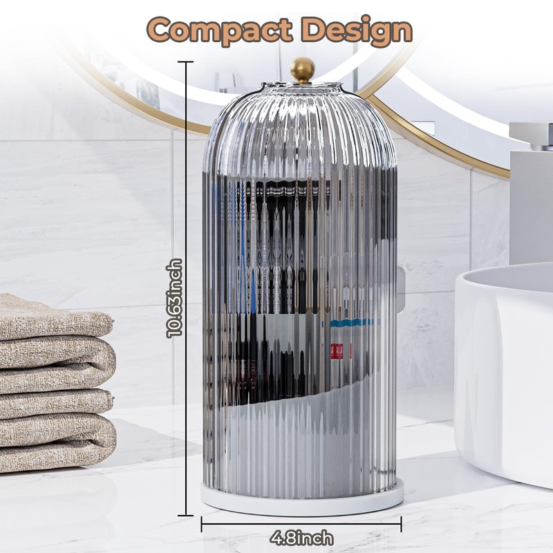 Toothbrush Holders with Sliding Lid for Bathroom Counter Organizer, Tooth