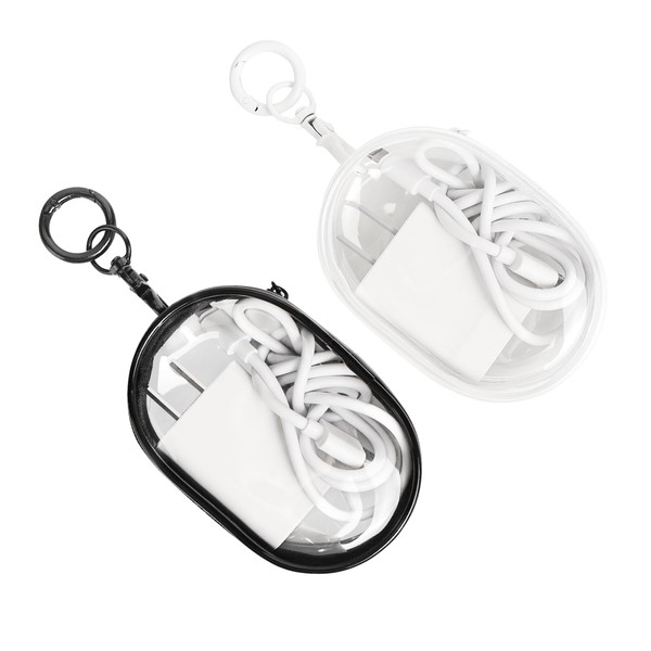 Foweroty PVC Storage Bag for Organizing Data Cables, Chargers, Earphone,