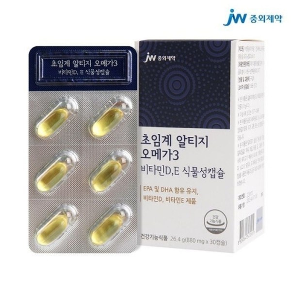 Joongwae Pharmaceutical Supercritical RTG Omega-3 880mgx30 capsules / 중외제약 초임계알티지 오메가3 880mgx30캡슐x3통(3개월분), 중외제약 오메가3 30캡슐x3통(3개월분)