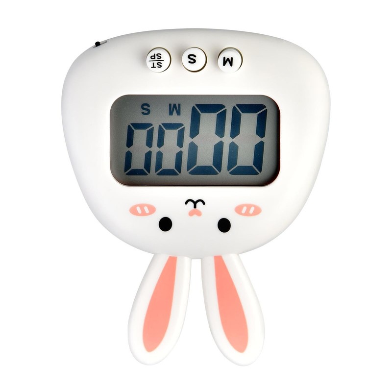 Walfront Cooking Timer, Large Screen Digital Kitchen Timer Cute Bunny
