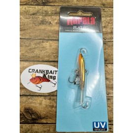 Rapala NOS Discontinued Rapala Flat Jig 04 FGO 9/16 oz. 1.5 inch Livescope Ice Jig