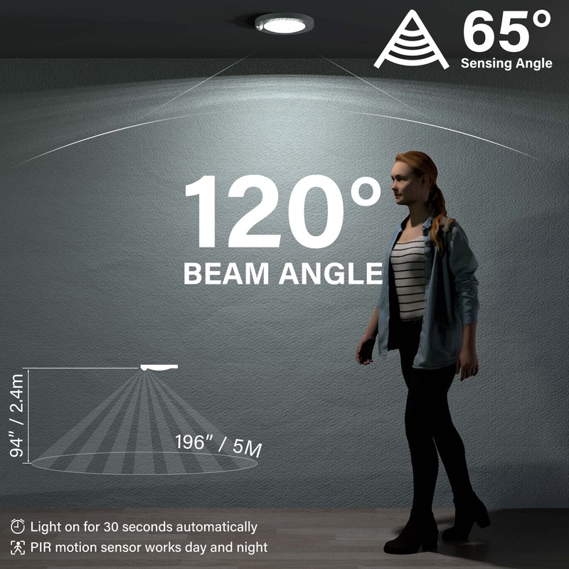 ZAGO LED 6" 120 Volts Closet Light Wired, PIR Motion