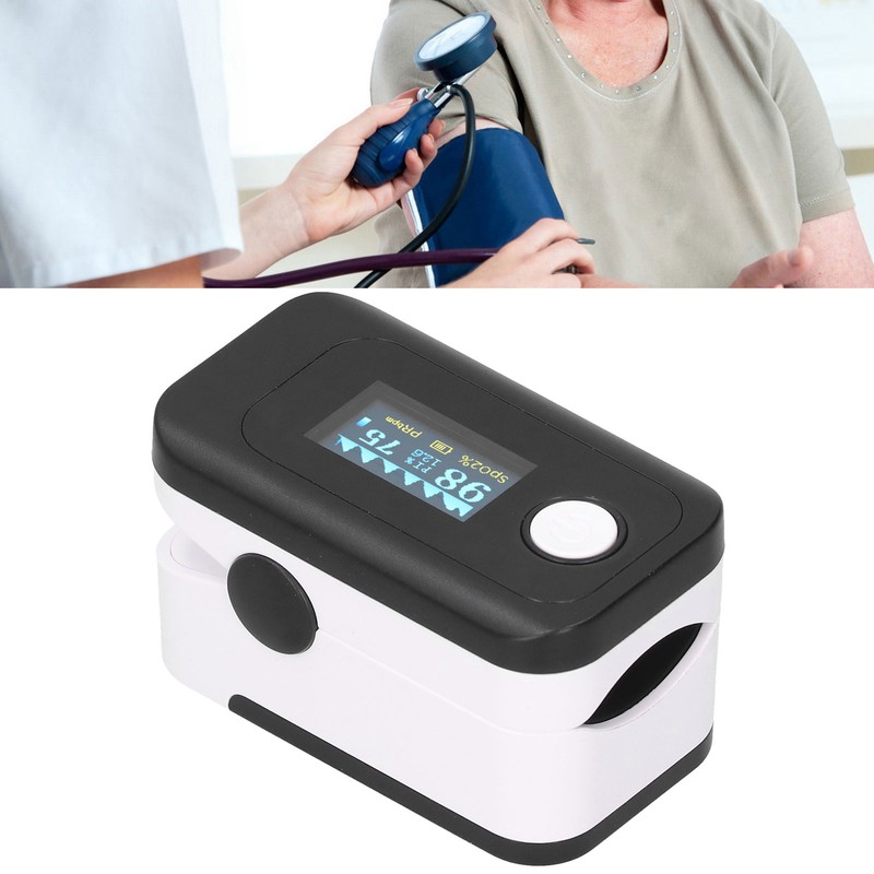 Fingertip Pulse Oximeter LED Screen Blood Oxygen Saturation Monitor with